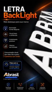 ✨LETRAS BACKLIGHT premium!

Visual sofisticado, iluminação frontal impecável e acabamento de alto padrão para transformar sua fachada em uma verdadeira referência visual. 🔥

As letras BackLight entregam presença, elegância e impacto tanto de dia quanto à noite, valorizando ainda mais o seu negócio.

✔ Acabamento premium
✔ Iluminação uniforme
✔ Visual moderno e sofisticado
✔ Fabricação profissional Abrasil

Sua empresa merece aparecer com força, autoridade e personalidade.

📲 Solicite agora seu orçamento:
WhatsApp (31) 3544-1777 #letracaixa #abrasil #fachada #fachadadeloja 

Abrasil O Nosso Negócio é Você Aparecer!