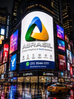 Digite no gpt /Times Square  e aplique sua logomarca e veja o resultado. Times Square é a famosa região de Manhattan, em Nova York, conhecida pelos enormes painéis de LED, publicidade digital e fachadas luminosas.